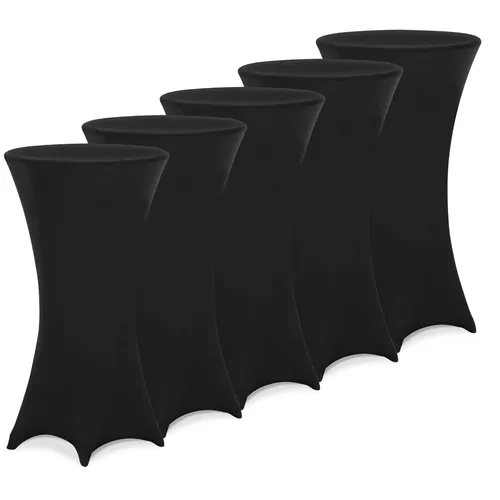 5x Stehtischhusse Ø60 cm schwarz in schwarz von Deuba