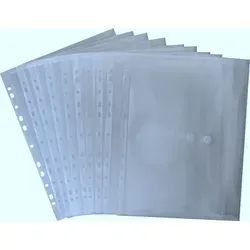 Kranholdt Organisationsmappe Dokumententaschen A4, aus PP, mit Klettverschluss und Abheftrand, Neutral weiß