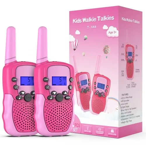 Kearui Walkie Talkies für Kinder 3-12 Jahre - Funkgeräte mit 8 Kanälen und VOX-Funktion, ideal für Abenteuer im Freien mit einer Reichweite von 3 Meilen - das perfekte Geschenk für aktive Kinder!