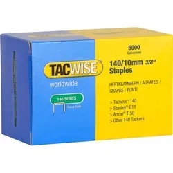 Tacwise Tackerklammern 140/10, 0342, 10mm, Flachdrahtklammern, Typ 140, 5000 Stück