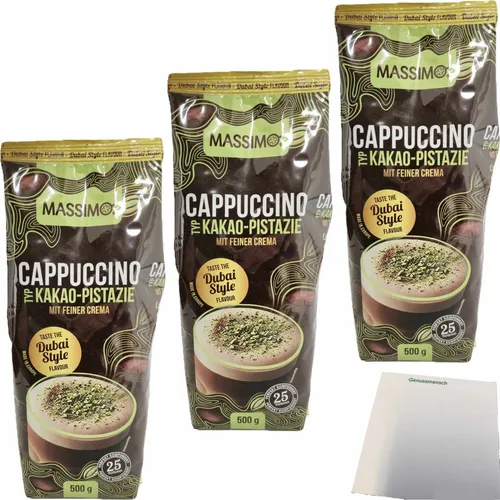 Massimo Cappuccino Dubai Style Flavour 3er Pack 3x500g Beutel usy Block