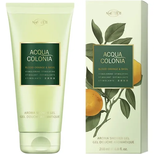 Acqua Colonia Blood Orange & Basil Duschgel 200 ml - 4711 - Körperpflege mit feuchtigkeitsspendendem Bambusextrakt für ein angenehmes Hautgefühl und erfrischendem Vulkanwasser für neue Energie.