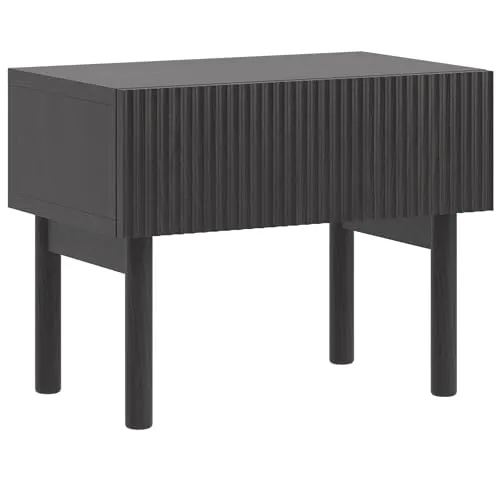Selsey Nachttisch Nolie – Beistelltisch im Japandi-Stil - Eleganter Nachttisch mit 1 Schublade im Japandi-Stil, ideal für minimalistisches Wohnen. Der Push-to-open Mechanismus sorgt für einfachen Zugriff auf deine Essentials.