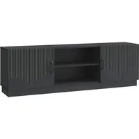 vidaXL TV-Schrän Schwarz 150 x 31 x 47 cm - Moderner TV-Ständer aus robustem Holzwerkstoff, ideal zur Aufbewahrung deiner Unterhaltungstechnik. Mit verstellbaren Regalen und integriertem Kabelmanagement für ein aufgeräumtes Erscheinungsbild.
