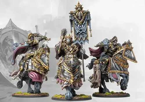 Hundred Kingdoms: The Order of the Ashen Dawn - Gesellschaftsspiel mit super elite Kavalleriekräften, die in barocker Rüstung glänzen und als letzte Wächter des versiegelten Tempels agieren. Einzigartige Offizierskarten mit speziellen Regeln im Spiel!