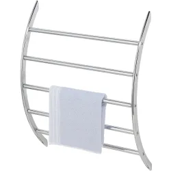 Wenko-Wenselaar GmbH & Co. KG WENKO Exclusiv Wand-Handtuchhalter mit 5 Stangen, Gebogene Form für luftige Zwischenräume beim Aufhängen der Handtücher, 1 Stück 15450100