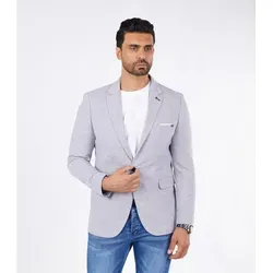 Denim Distriqt Jerseysakko Sportliches Herren SLIM FIT Jersey Sakko mit Stretch grau Gr. 54 entspricht Gr. XL