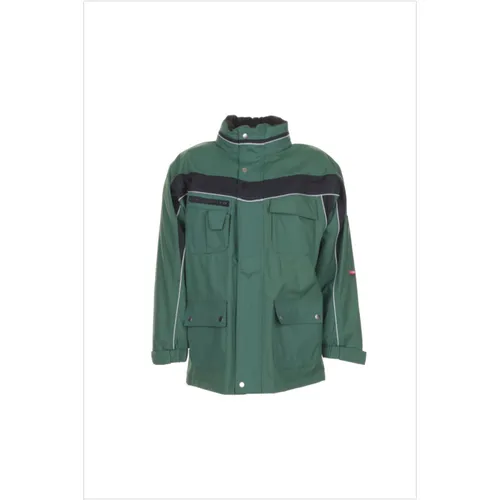 Planam Plaline Allwetterjacke grün/schwarz Gr. M - Funktionsjacke für alle Wetterbedingungen, wasserabweisend und atmungsaktiv, ideal für Outdoor-Aktivitäten.