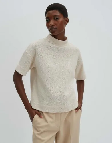 someday Sweatshirt Umelo mit Strickoptik Stehkragen und Halbarm, modern und unkompliziert