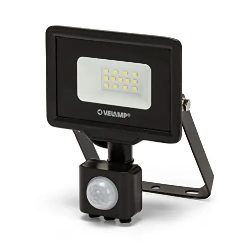 Velamp PADLIGHT5, 10W IP44 SMD LED Strahler, schwarz 6500K. Mit IR