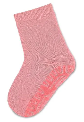 Sterntaler Fli Fli SOFT uni - Mädchen Fliesen Flitzer einfarbig - warme Stoppersocken Baby mit Innenfrottee - elastische Baby und Kinder Strümpfe mit Anti-Rutsch-Sohle, mattrosa, Größe 24