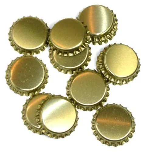 Dekohelden24 100 Kronkorken Gold