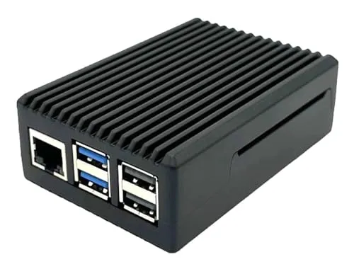 BerryBase Full Armor Gehäuse für Raspberry Pi 5, schwarz