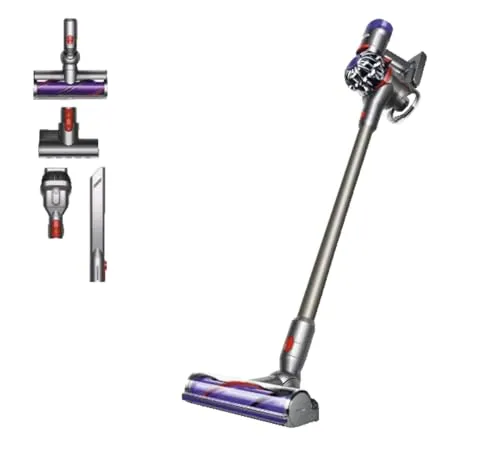 Produktbild Dyson V8 Animal+ Kabelloser Staubsauger mit 2 Saugmodi, 115 W, 87 Dezibel, Edelstahl, 2 Geschwindigkeitsstufen, Grau