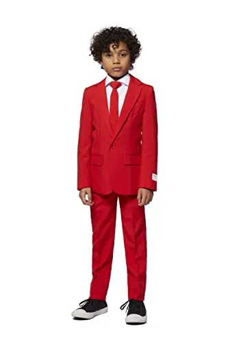 OppoSuits Roter Anzug für Jungen 2-8 Jahre in rot von OppoSuits