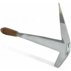 Französischer Schieferhammer - für Linkshänder - Handgeschmiedeter Hammer mit Ledergriff, ideal für präzises Arbeiten und Nagelziehen, perfekt für Linkshänder.