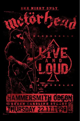 Poster Motorhead - Poster - Live and Loud