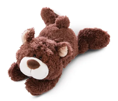 NICI Kuscheltier Bär liegend 30 cm - Stofftier & Teddybären, nachhaltiges Kuscheltier aus recycelten Materialien, ideal zum Spielen und Kuscheln für Kinder jeden Alters.