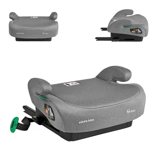 Kikkaboo Kindersitz, Sitzerhöhung i-Tip i-Size (125-150cm) ISOFIX, Armlehne grau