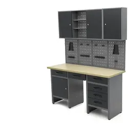 HBM-Werkbank mit Türen 160 × 60 × 200 cm