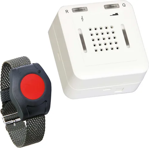 ELDAT RS16E: Mobiler Hausnotruf mit Notrufarmband - Sicherheitstechnik-Zubehör für Senioren mit wasserdichtem Notrufarmband und Quittierungsfunktion. Verhindern Sie, dass Hilferufe verloren gehen und sorgen Sie für mehr Sicherheit im Alltag.