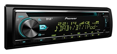 Pioneer DEH-X7800DAB | 1DIN Autoradio mit Bluetooth und DAB+ - Modernes Autoradio mit anpassbarer RGB-Beleuchtung und Bluetooth Freisprecheinrichtung. Genießen Sie CD, MP3 und DAB+ in bester Klangqualität mit einem 13-Band-Equalizer.