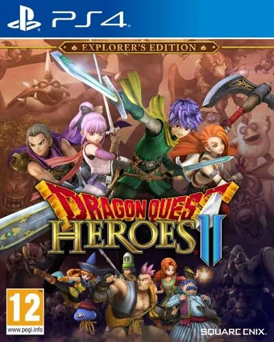 Square Enix Dragon Quest Heroes II - Explorers Edition für PS4 - Action-RPG mit offener Spielwelt, 15 exklusiven DLCs und Wendecover, ideal für Abenteuerliebhaber und Multiplayer-Fans.