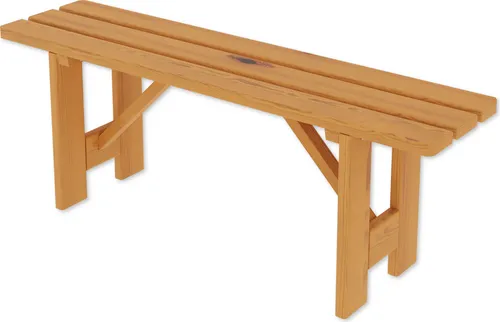 LENMAR Gartenbank GB-120 – Massivholz Sitzbank für Garten & Terrasse - Hochwertige Gartenbank aus massivem Kiefernholz in TEAK Farbton, geölt für optimalen Witterungsschutz. Ideal für entspannte Stunden im Freien, pflegeleicht und einfach zu montieren.