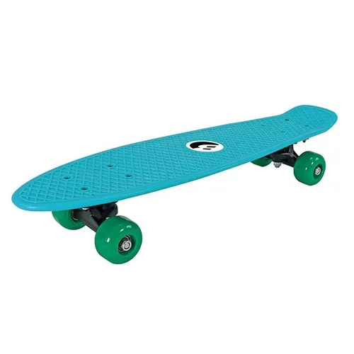 Skateboard blau PP Kunststoff 57x15cm Räder aus PVC ABEC 5 Kugellager 80 kg neu