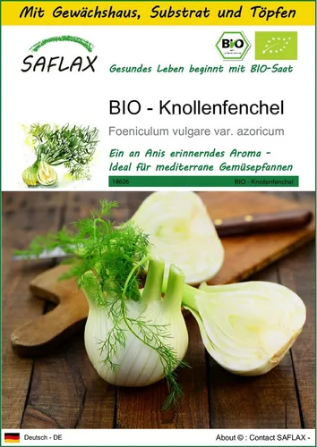 SAFLAX Gemüsesamen SAFLAX - Anzuchtset - BIO - Knollenfenchel