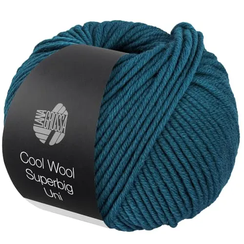 LANA GROSSA Meilenweit Superbig | Pure extrafeine Merinowolle, waschmaschinenfest und filzfrei | Handstrickgarn aus 100% Schurwolle (extrafine) | 50g Wolle zum Stricken% Häkeln | 80m Garn FB 32