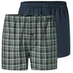 Schiesser Herren 2 Pack Baumwolle Web Multipack-Webboxer Boxershorts - Herren-Boxershorts aus hochwertiger Baumwolle im praktischen 2-Pack, bequem und atmungsaktiv für den ganzen Tag.