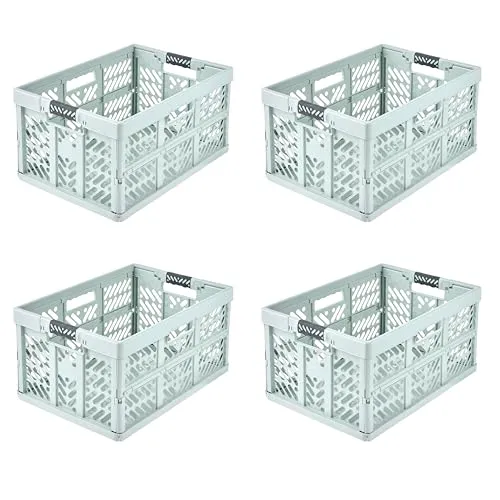 keeeper Profi-Klappboxen 4er-Set 45 l Soft Green in grün von keeeper