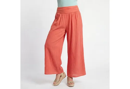 Damen Culotte aus 100% Baumwolle in Leinenoptik (Gr. 38-44) von OriginalYou