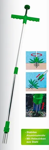 Garden Pleasure 507353 Unkrautstecher 'Garden Pleasure' ergonomischer Doppelgriff, für Außen- und Innenbereich