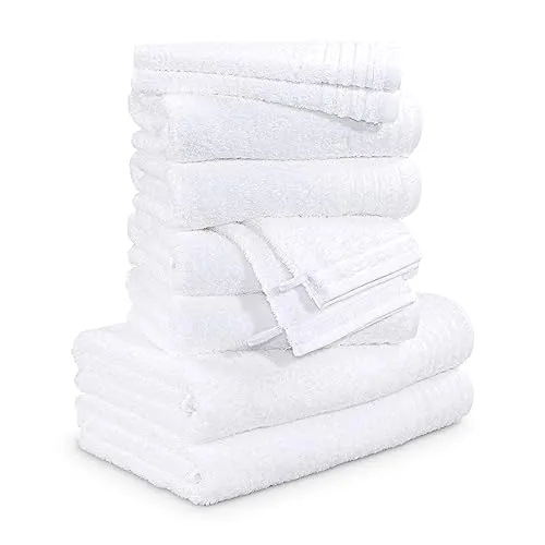 MÖVE Handtuchset 10-tlg. NEW CLASSIC - Flauschige Baumwolle für Ihr Bad - Handtücher Set 10-tlg. NEW CLASSIC, aus hautfreundlicher Baumwolle, mit sportiven Ziernähten, ideal für jedes Bad, saugstark und pflegeleicht.