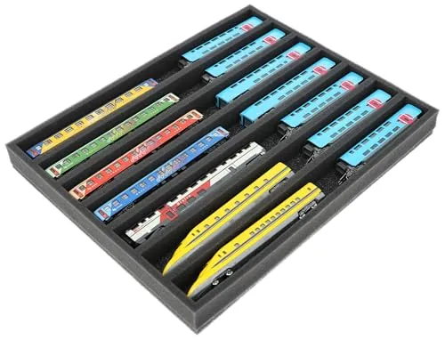 Feldherr Schaumstoffeinlage Spur N - liegend - 7 Stege für Modelleisenbahn - FS035A001