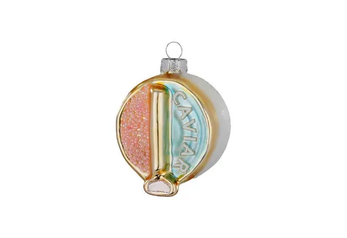 MAGIC by Inge Christbaumschmuck, Christbaumschmuck Kaviardose Figur 7cm Glas Rosa Blau