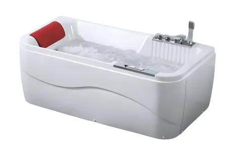 Blubberbad Whirlpool Hydromassagewanne 170x85 cm – Luxus für Ihr Badezimmer - Freistehende Whirlpoolwanne mit modernem Design, ideal für entspannende Momente. Hergestellt aus hochwertigem Acryl, bietet sie Platz für eine Person und ist einfach zu montieren.