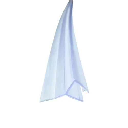 Bagnoxx Duschdichtung Anschlagdichtung 2m für 8mm Glasstärke, 135 Grad Transparent einseitige Duschtür Öffnung, Duschlippe aus PVC, Abdichtung Dusche