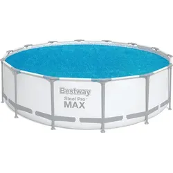 Bestway PE-Solarabdeckplane Ø 417 cm – Effiziente Poolwärme - Solarabdeckungen für runde Bestway Pools, nutzt Sonnenenergie zur Erwärmung des Wassers und schützt vor Verunreinigungen.