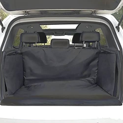 CaiTang Kofferraumschutz Schutzmatte, Kofferraumschutz für Hunde mit Seitenschutz,Universal Auto Kofferraum Hundedecke,Reißfeste, Wasserdichter