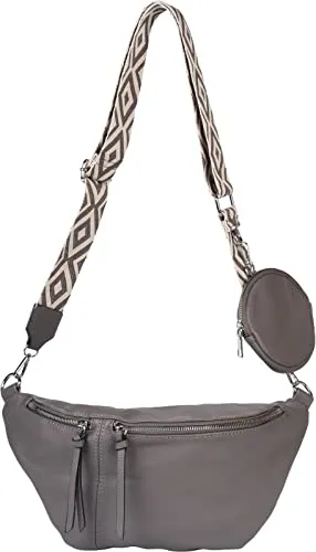 styleBREAKER Damen Halbmond Crossbody Schultertaschen Set 3-Teilig - Modisches Damen-Schultertaschen Set mit abnehmbarem, verstellbarem Schultergurt im Rauten Muster und praktischer kleiner Börse. Ideal für stilvolle Outfits und vielseitigen Einsatz.
