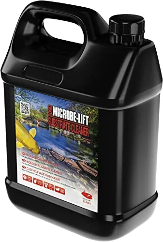 Microbe-Lift Pond Substrate Cleaner - 3785 ml - Wasseraufbereiter mit spezieller bakterieller Formel zur effektiven Mulm- und Schmutzentfernung in Teichen, fördert ein gesundes Ökosystem für Fische und Pflanzen.