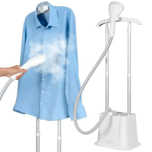 CLATRONIC Dampfbügelstation TDC 3809 - Dampfbügelstation für effizientes Dampfbügeln und Glätten mit 1,2L Wassertank. Ideal für empfindliche Stoffe, hygienische Textilpflege und bis zu 60 Minuten Betriebszeit.