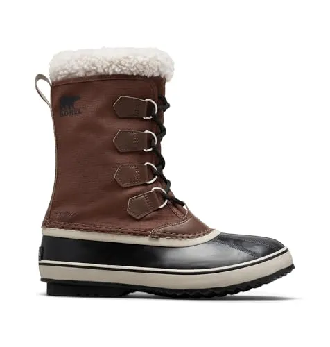 Sorel Herren 1964 PAC Nylon WP Stiefel, Tobacco, Black, 43 EU - Wasserdichte Winterstiefel für Herren mit herausnehmbarem, waschbarem Innenschuh und Sherpa-Schneekragen - ideal für Stadt- und Outdoor-Abenteuer.