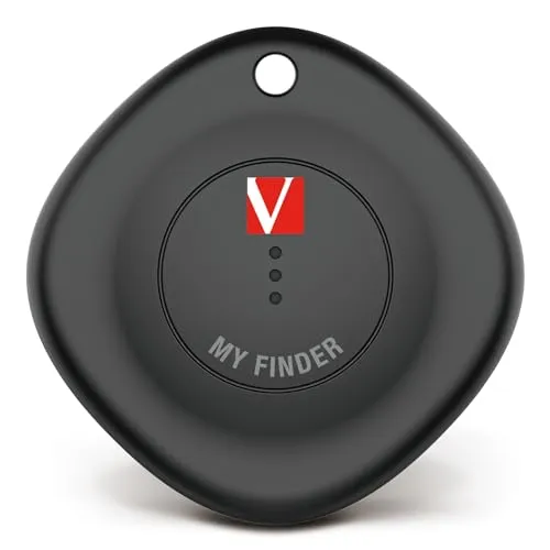 Verbatim MYF-01 My Finder - Bluetooth Tracker in Schwarz, wasser- und staubfest mit 12 Monaten Batterielaufzeit und sicherem Datenschutz