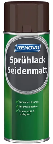 400ml Renovo Sprühlack Seidenmatt Schokobraun RAL8017