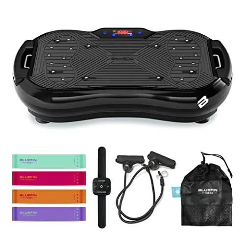Bluefin Fitness Vibrationsplatte Ultra Slim Plus | Kompaktes Ganzkörpertrainingsgerät