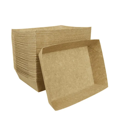 Stück Fingerfood Schalen aus Pappe - Snack Schalen A50/30 Kraftkarton Bio 500